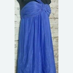 BCBG Max Azria Royal Blue / Periwinkle Halter Mini Dress